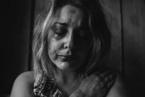 image of distressed woman in pain