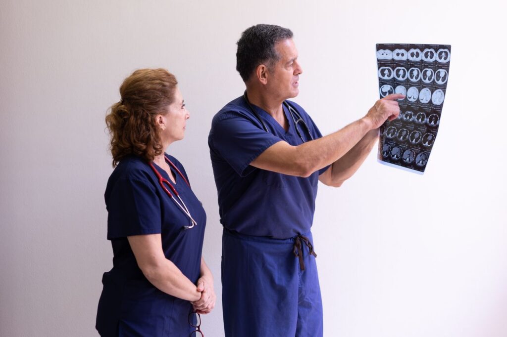 Functional neurologist vs regular neurologist: a provider tests a patient's eye movements during a neurological evaluation